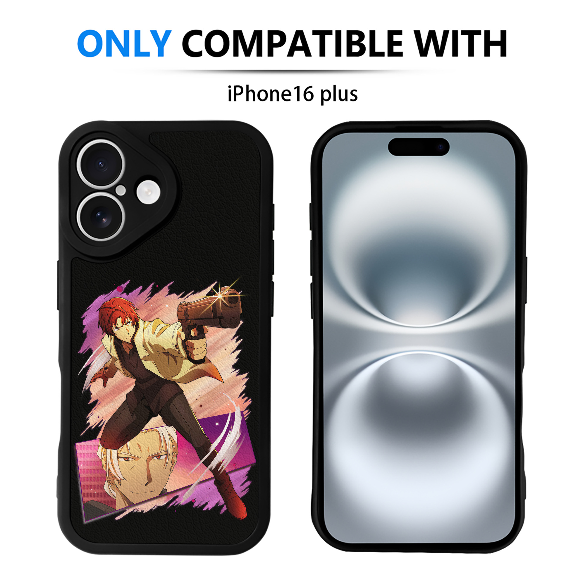 （画像用） 文豪ストレイドッグス Bungo Stray Dogs 【iPhone 16シリーズ対応】シリコンスマホケース（レザー調） 材質：シリコン